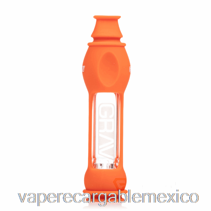 Vape Recargable Grav Octo-taster Con Piel De Silicona Naranja Escarlata